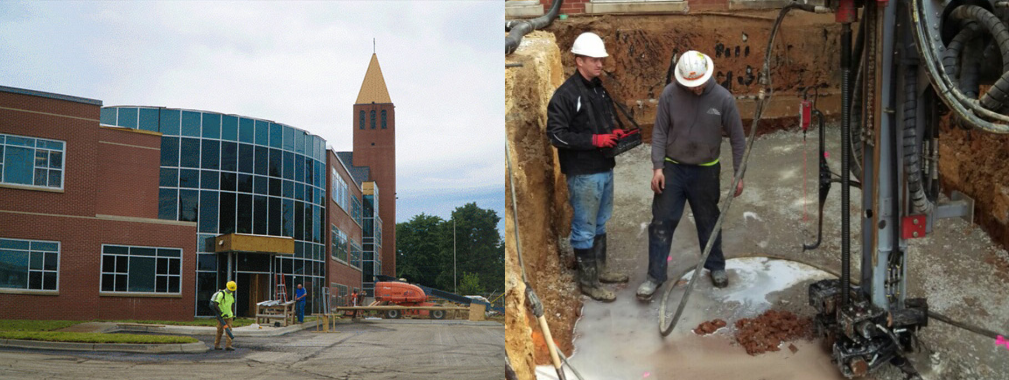 Micropile Foundation Repair by Haire Construction for Holy Family Catholic Church