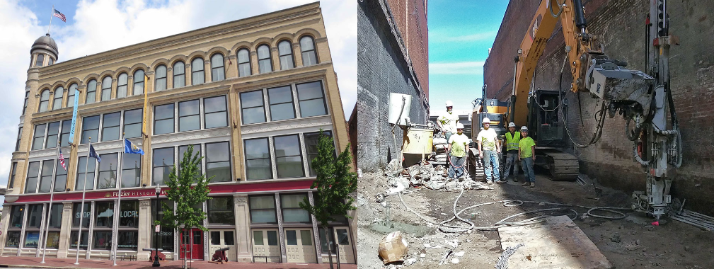 Micropile Foundation Repair by Haire Construction for Frazier History Museum